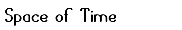 Space of Time font preview